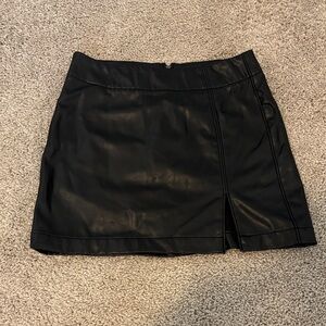 American Eagle Outfitters Black Faux Leather Mini Skirt